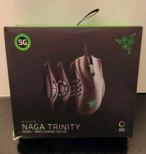 RAZER - NAGA TRINITY - USB MOUSE - MMO GAMING - OPEN BOX NEVER USED, NEW - CIB - Afbeelding 1 van 6