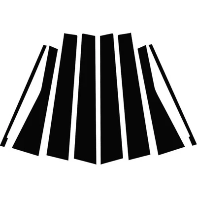 Cubierta de moldura de ventana de puerta postes de pilar negros 8 piezas para Kia Soul 2010-2013 Foto 1 de 4