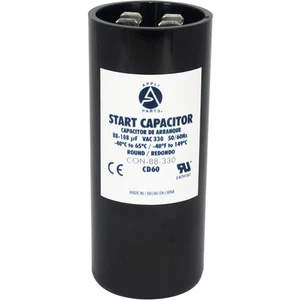 Appli Parts Condensador de arranque motor 80-108 Mfd (microfaradios) uF 330 VAC universal - Imagen 1 de 8