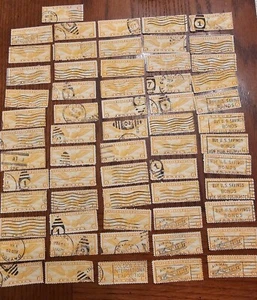 Lot 61 VTG US AIRMAIL STAMPS 1930s WINGED GLOBE C19 Biplane Bond Cancelations - Picture 1 of 10