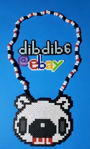 Gloomy Bear Panda Kandi Perler Rave Necklace EDC PLUR Deorro - Picture 1 of 2