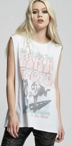 New Recycled Karma Womens Pink Floyd Atom Heart Mother Tank Top Shirt Retail $52 - Picture 1 of 4