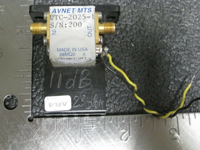 Avnet MTS UTC-2025 Microwave Amplifier 11dB Gain 23dBm Output Power 50MHz - 2GHz - Image 1 of 3