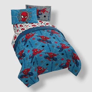 Marvel Red Spider-Man Burst 4 Piece Sheet Set Size Full - Picture 1 of 3