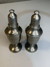 Reed and Barton Silver pewter salt & pepper set 5” tall Vntg