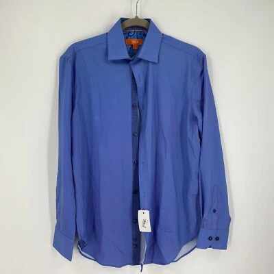 Tallia Men’s Blue Striped Button Front Shirt size S - Image 1 of 3