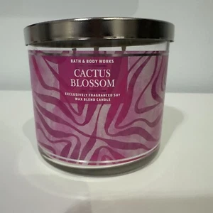 Bath & Body Works CACTUS BLOSSOM, 3 Wick Candle, 14.5 OZ New - Picture 1 of 4