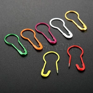 100pcs Calabash Gourd Shape Metal Pins Clips Knitting Stitch Markers Hangtag - Picture 1 of 11