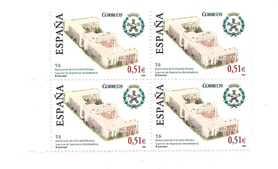 ESPAÑA. Año: 2003. 75 ANIVERSARIO DE INGENIEROS . BLOQUE DE 4 EDIFIL 4024 ** - Imagen 1 de 1