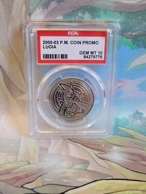 Pokemon Lugia Metal Neo Genesis Wizards Theme Deck 2000 - 03 Graded Coin - Image 1 of 2