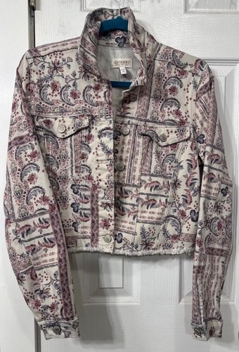 OFF WHITE Giacca Shyanne Country Wear It Mean It cropped sfilacciata Cottagecore romantica