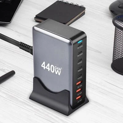 440W USB C Charging Station Phones Desktop Charging Station for Travel School - Image 1 of 4