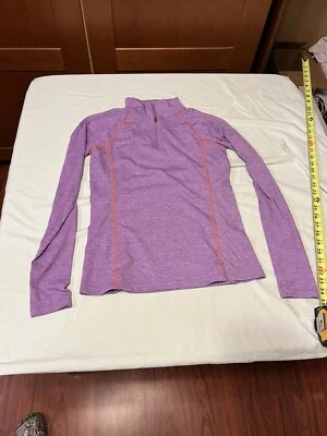 Pullover Orvis Trout Bum para mujer LS 1/4 cremallera púrpura XS poliéster algodón Foto 1 de 4