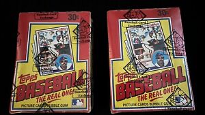 Unopened Sealed 1983 Topps Baseball Card Wax Pack Box 36 packs! BBCE! Wrapped
