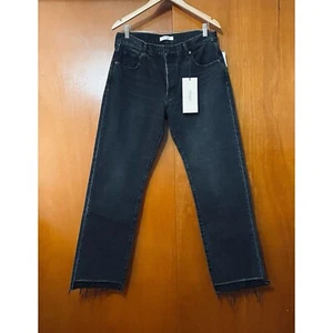 Moussy Vintage Northville Straight Leg Jeans Step Hem Black Size 30 - Picture 1 of 13