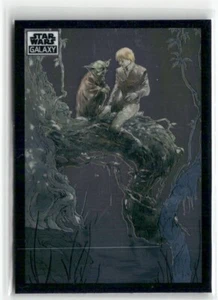 Yoda And Luke Skywalker Starwars Topps Chrome Galaxy 2022 Base Card #39 - Picture 1 of 2