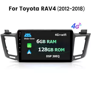 6+128G 10" Android 12.0 Car Radio For Toyota RAV4 2012-2018 GPS WIFI BT RDS DAB+ - Picture 1 of 12