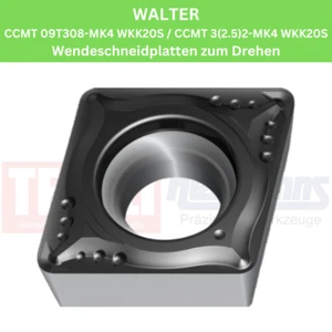 10 x WALTER CCMT 09T308-MK4 WKK20S Drehplatten für Stahl & Guss - Picture 1 of 1