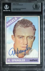 1966 Topps #173 Al Spangler California Angels - Autógrafo auténtico BAS - Imagen 1 de 2