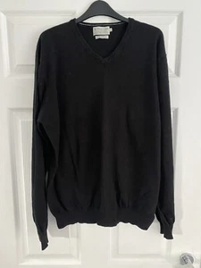 Men’s black Tu pure cotton jumper - size large - Picture 1 of 3