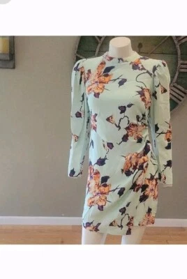 Vestido Jane A.L.C Como Nuevo Estampado Floral Imitación Envolvente Falda Ligeramente Acolchada Hombros... Foto 1 de 4