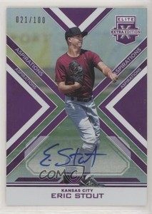 2016 Panini Elite Extra Edition Aspirations Purple /100 Eric Stout #163 Auto