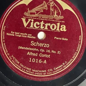 10" 78 1/min - Alfred Cortot-Scherzo/Bourree/Victrola 1016 - linke Hand Klavier Solo - Bild 1 von 4