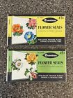2 Vintage Dennison Flower Seals Stickers Booklet 1950S No. 8901 8900 Missing 1