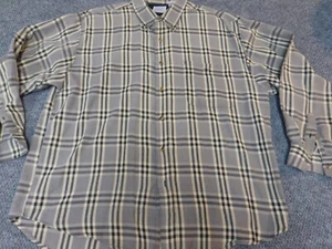Bugle Boy Mens Shirt Extra Large XL gray plaid regular button up - Picture 1 of 12