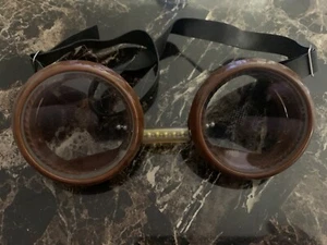 Vintage seltene Steam Punk Augenschutz Brille Brille - Bild 1 von 7