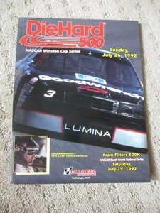 PROGRAMMA GARA SOUVENIR NASCAR DIEHARD 500 LUGLIO 1992-TALLADEGA-EARNHARDT #3* - Foto 1 di 2