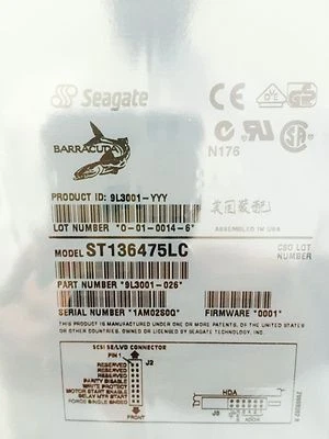*New* Seagate (ST136475LC) 36.4GB, 7200RPM, 3.5" SCSI Internal Hard Drive - Image 1 of 4