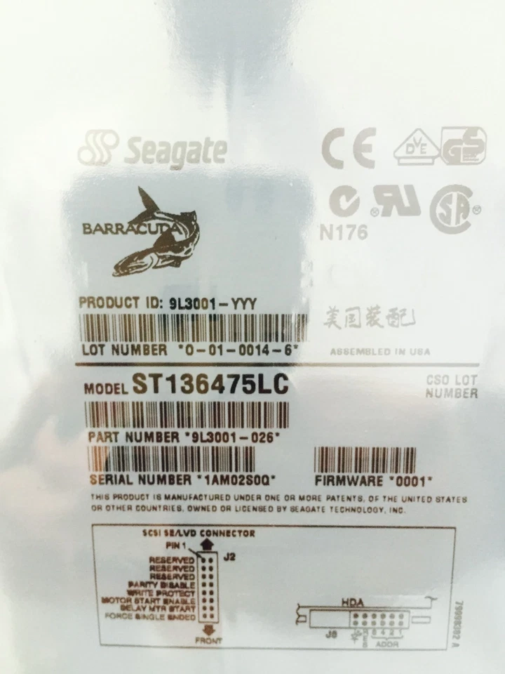 *New* Seagate (ST136475LC) 36.4GB, 7200RPM, 3.5" SCSI Internal Hard Drive - Image 1 of 4
