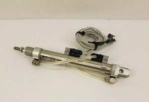 Camozzi 24N2A16A080 Double Acting Magnetic Mini Cylinder (80mm Stroke) & Sensors - Picture 1 of 11