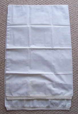 2 Fundas de Almohada Dan River Dantrel Vintage Muselina 31" x 21" Borde Ganchillo Hechas en EE. UU. Foto 1 de 3