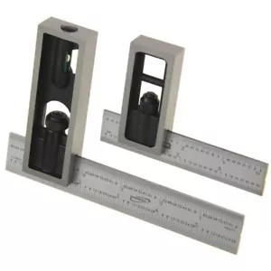 iGaging 4" + 6" Double Square Set 4R Steel Blade High Precision Woodworking - Picture 1 of 3