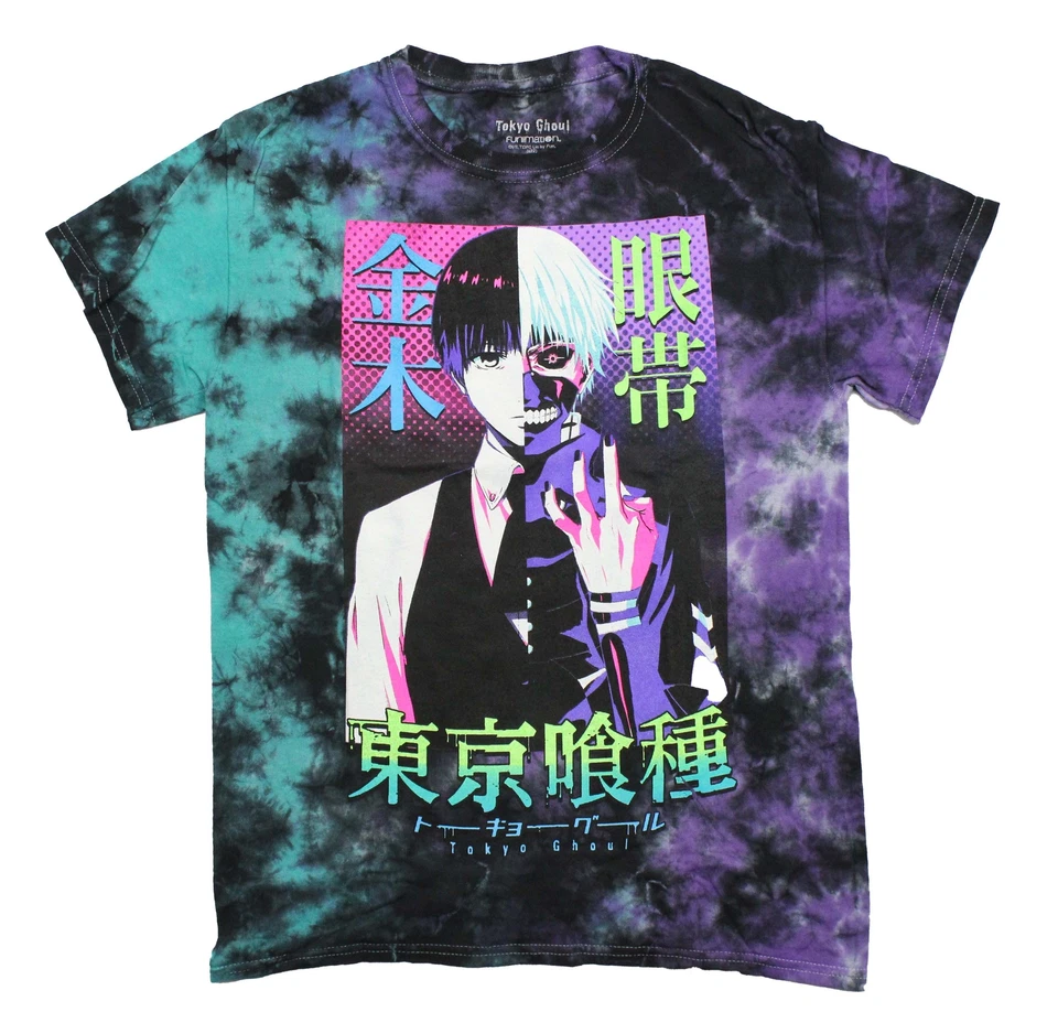 Nueva Camiseta Tokyo Ghoul Adulto - Ken Cara Dividida Lunares Kanji Foto 1 de 1