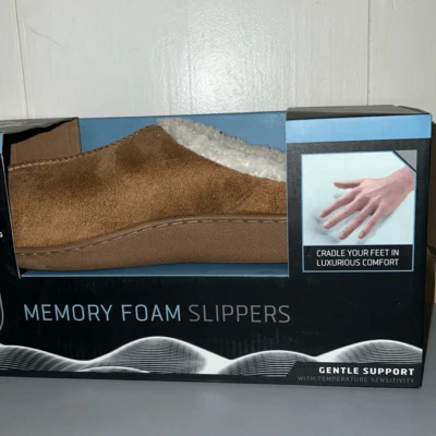 Sharper Image memory foam slippers size large - Image 1 of 4