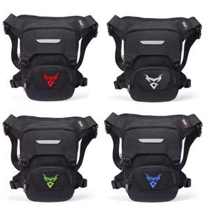 Drop Leg Bag Motorcycle Waist Belt Bag Waterproof Hip Bum Motorbike Tactical - Picture 1 of 22