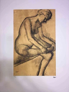 Lithographie d'Edgar Degas off set cm 50x70 signature plaque certifié de - Picture 1 of 8