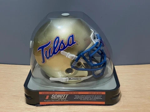 New! TULSA GOLDEN HURRICANE Schutt Authentic NCAA Mini Football Helmet Cover