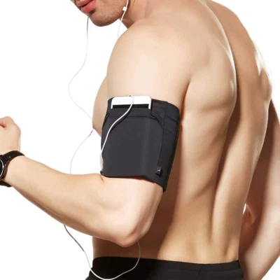 Brazalete deportivo universal para teléfonos - Correr, fitness, gimnasio - Negro - Talla M Foto 1 de 4