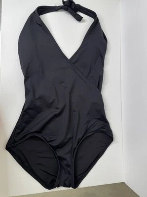 Carmen Marc Valvo Swimsuit Womens 12 One Piece Halter Wrap Bathing Suit Swimwear - Image 1 of 4