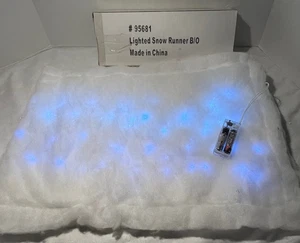 1 Pc Christmas Decor Snow Blanket Lights Artificial Snow Table Runner 16 x 48" - Picture 1 of 4