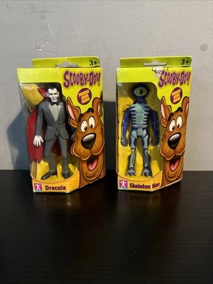 Scooby-Doo  Poseable Action Figure 5 Inch Dracula And Skeleton Man In Box Worn - Image 1 of 4