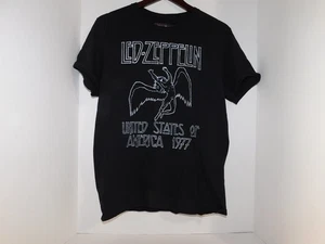 Camiseta Led Zeppelin Talla M Mediana Negra 2021 Estados Unidos de América 1977 - Imagen 1 de 4