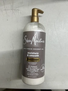 Shea Moisture 100% Virgin Coconut Oil Moisture & Smooth Conditioner, 34 Oz  FAST - Picture 1 of 2