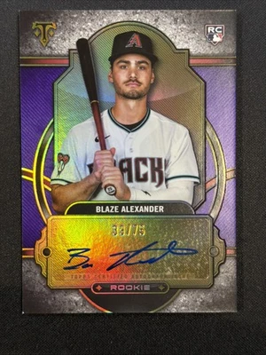 2024 Topps Triple Threads RA-BLA Blaze Alexander Rookie Auto SP /75 Arizona  - Image 1 of 4