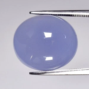 💎 19.80ct Oval Cabochon Natural Lavender Blue Chalcedony - Africa Gemstone - Picture 1 of 4
