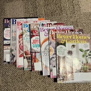 Better Homes and Gardens Magazine Lot of 8 (2016-2020) Recipes, Style, Decor - Picture 1 of 1